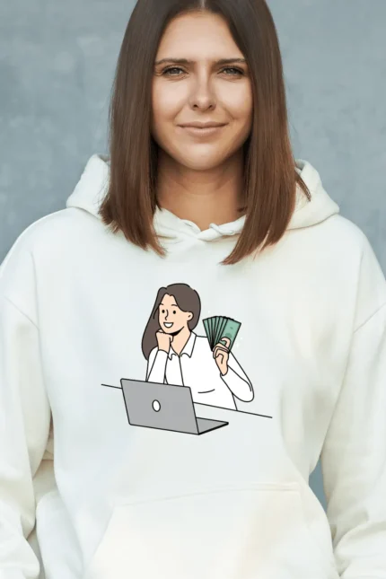 Work Graphic (White Hoodie)