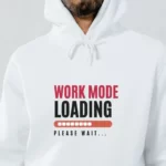 Work Mode (White Hoodie)