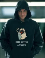 Coffee at Work (Black Hoodie)