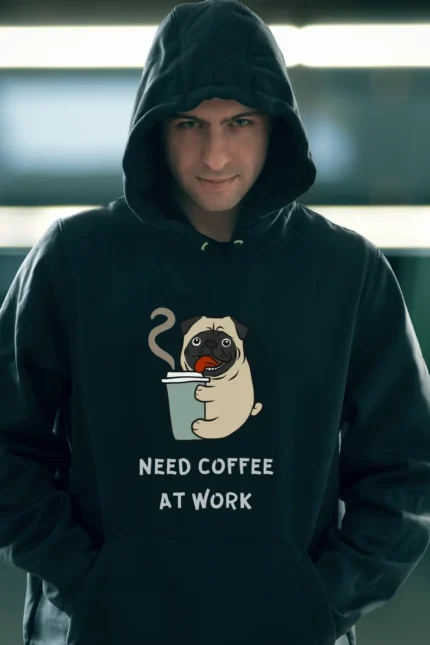 Coffee at Work (Black Hoodie)