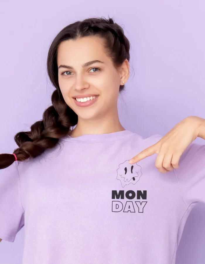 monday female front t shirt "Server Down" & "Techie Found" - Image 2