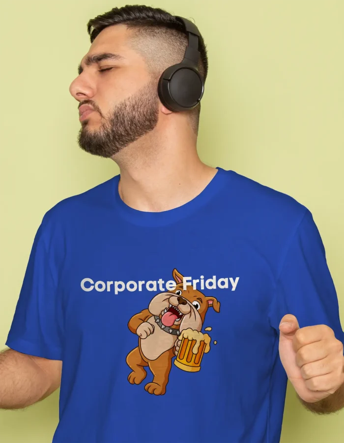 corporate friday male t shirt "Can you see my screen" & "Corporate Friday" - Image 3