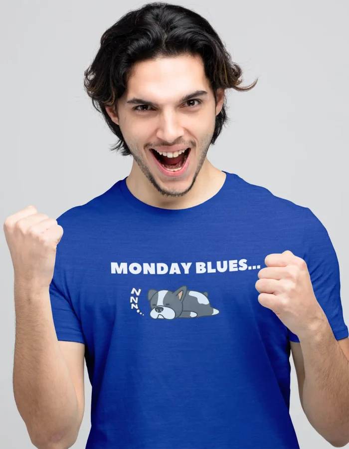 monday blues new male t shirt Lazy Monday Blues - Image 2