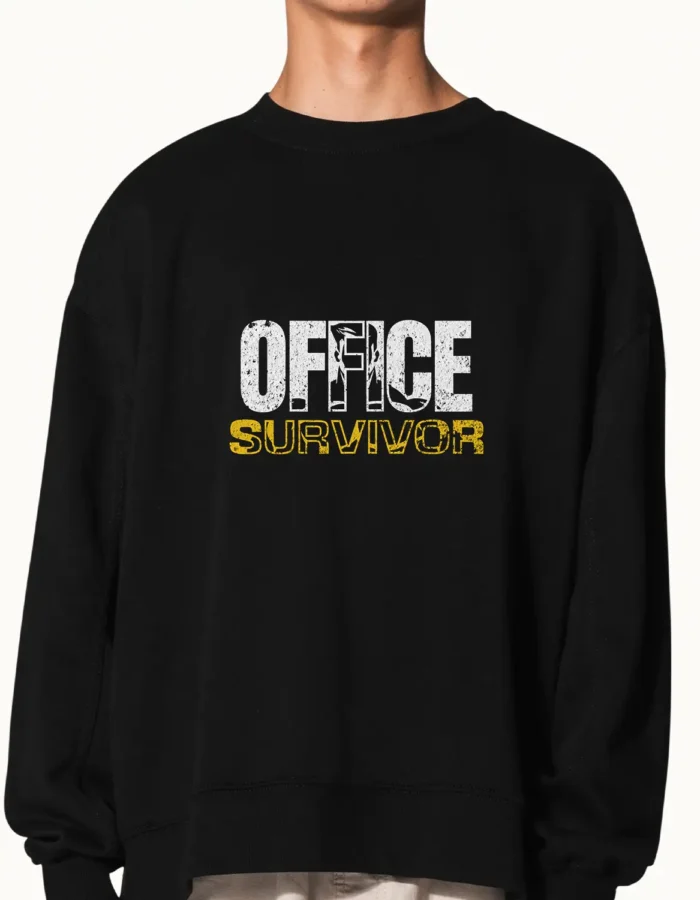 Model Sweats- Office survivor (male black) Black Hoodie