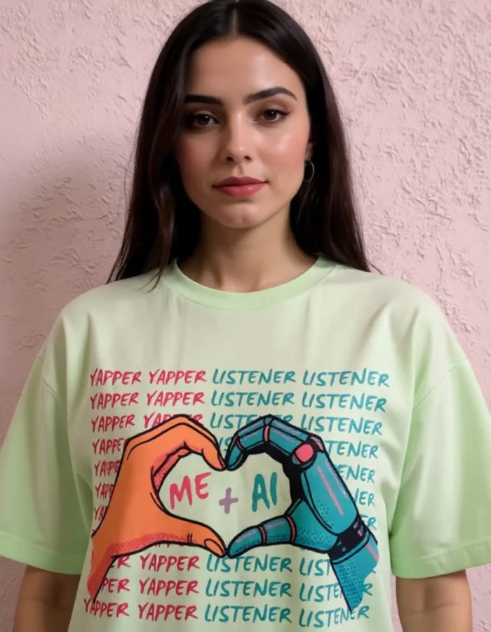 "Me and AI" - Green Oversized - Image 2