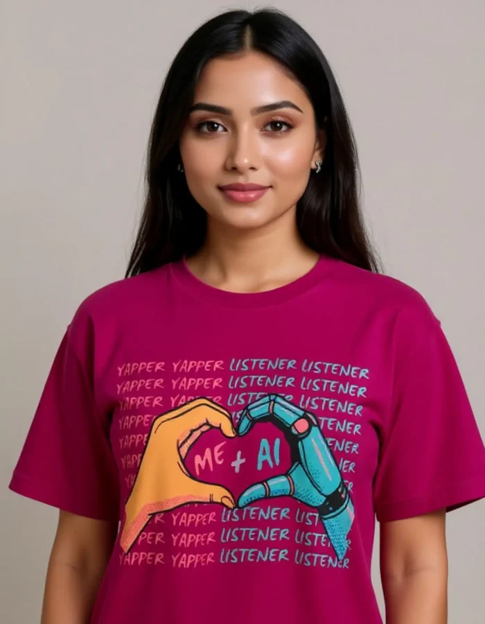 "Me and AI" - Magenta Oversized - Image 2