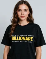 "Billionaire Job" - Black Oversized - Image 2
