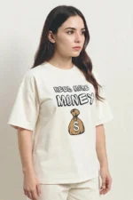 "Need More Money" - White Oversized - Image 3
