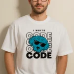 "Code Code" - White Oversized